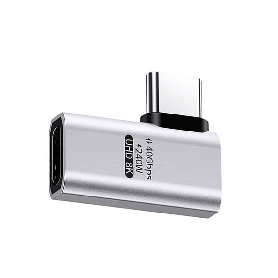 240W USB Type C Male to Female Adapter 40Gbps Data Transfer Adapter for 8K Video on Laptop Phone Tablet