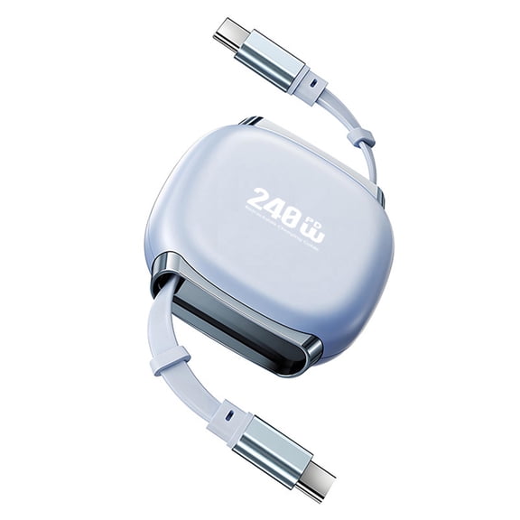 240W highly power Fast Charging Retractable Cable with Bidirectional Stretch 4levels Length Adjustment Portable Universals Compatibility