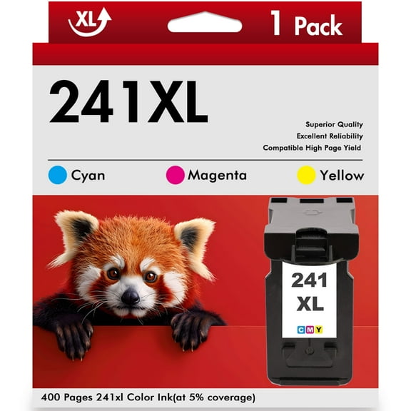 240XL 241XL Ink Cartridge Compatible for Canon 241XL for MG3620 MX470 MG3520 TS5120 MG3522 MG3122 MX432 MX512 MX532 MX372 Printer CL 241xl (1 Pack Tri-color)
