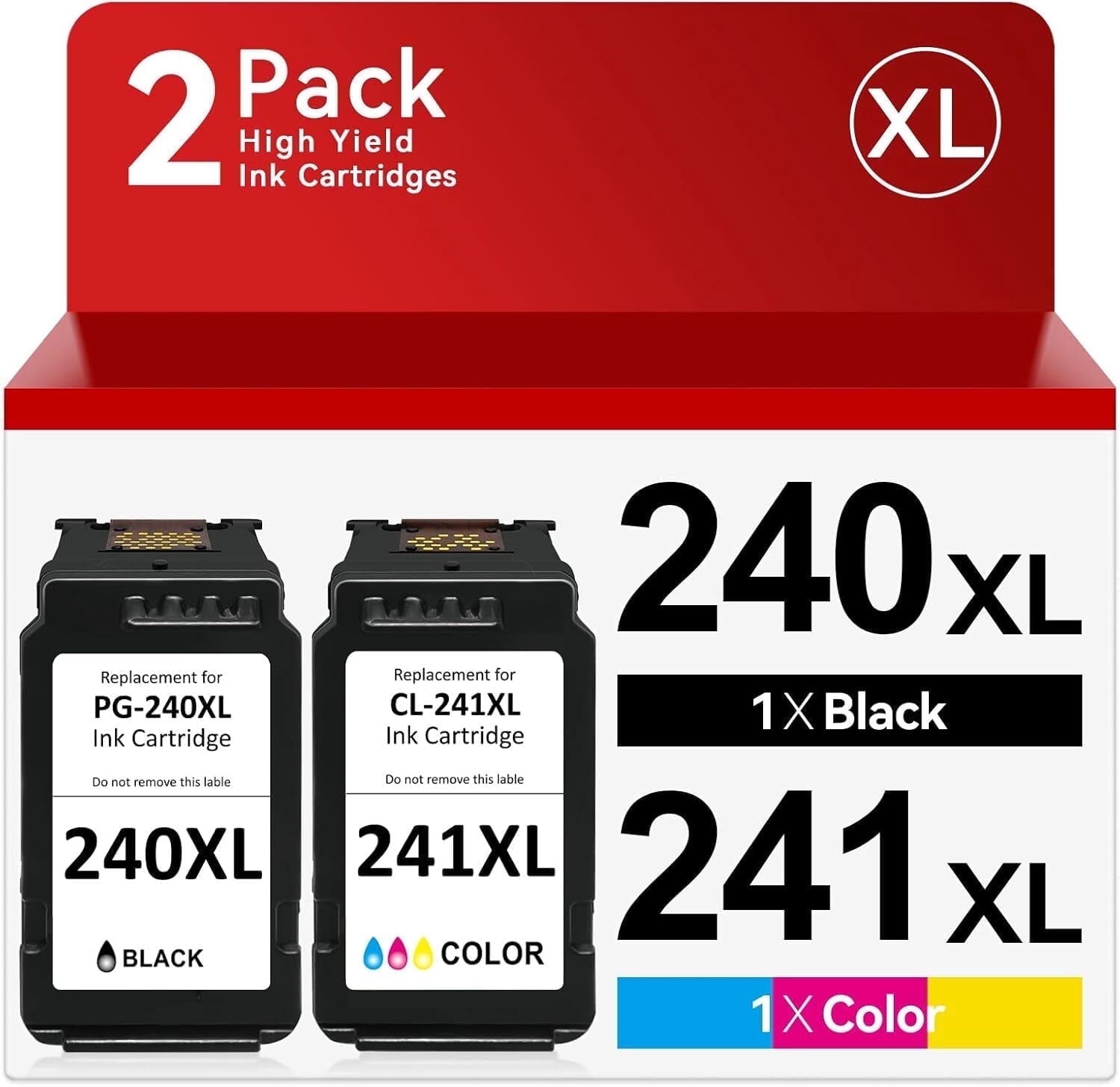 240XL 241XL Ink Cartridges Compatible for Canon 240 and 241 Ink Combo ...
