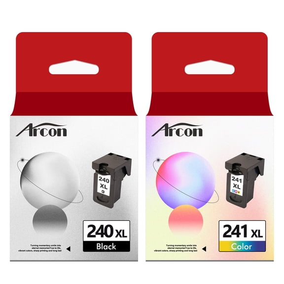 240XL 241XL Ink Cartridges Compatible for Canon PG 240XL CL 241XL Combo Pack for PIXMA MG3620 TS5120 MG3520 MG3220 MG2120 MG4220 MX392 MX452 MX522 (2 Pack, Black, Tri-color)