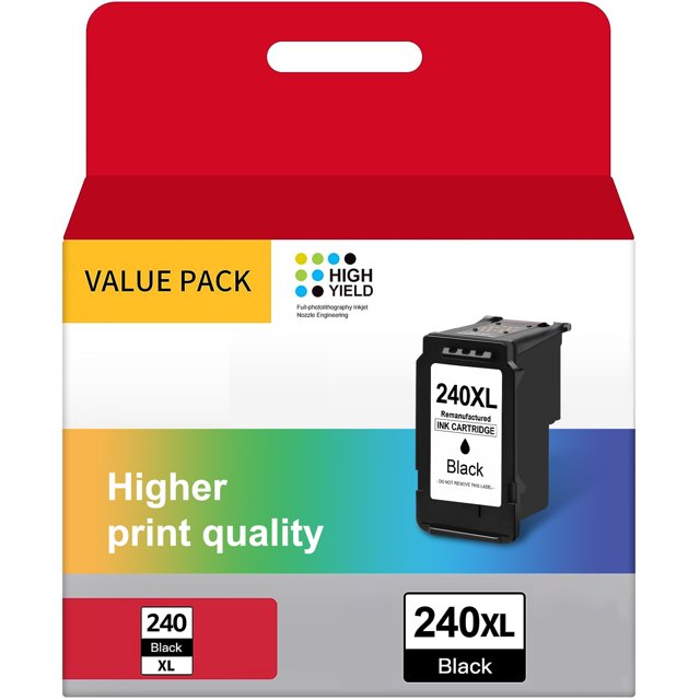 240XL Black Ink Cartridge Replacement for Canon Printer Ink 240 PG240