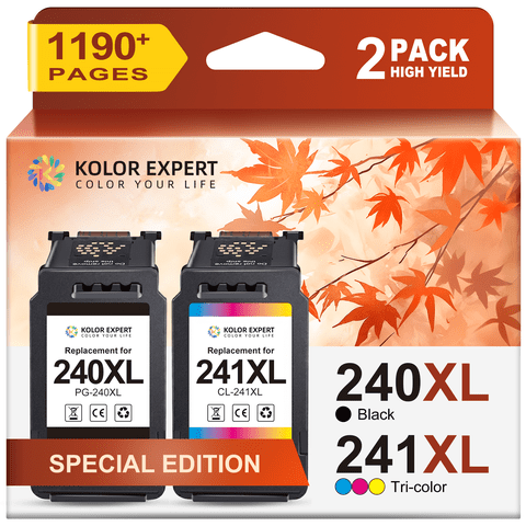 240XL Ink Cartridge Compatible for Canon ink 240 and 241 PG-240XL CL-241XL for Canon PIXMA MG3620 Printer(Black, Tri-Color)