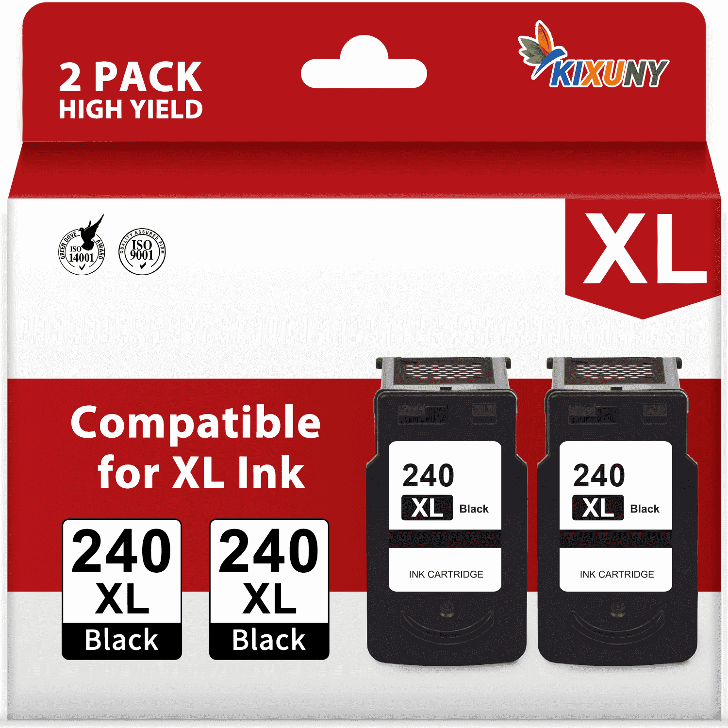 240XL Ink Compatible for Canon Ink 240 XL 240XL Black Ink Cartridge for PIXMA MG3620 TS5120 MG2120 MG3520 MX452 MX512 MX532 MX472 Printer (2 Black)