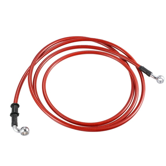 240cm AN3 M10 Car Hydraulic Brake Line Oil Hose Pipe Fitting 28 90 Stainless Steel for Car Motorcycle Red