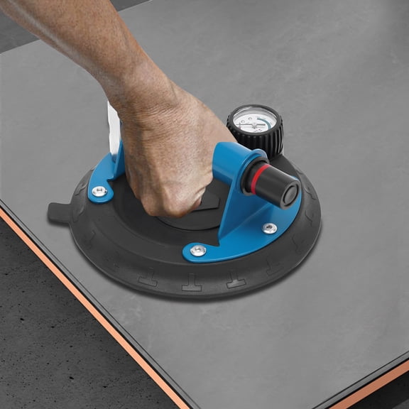 240lbs Load Capacity Glass Suction Cup Vacuum Glass Lifter with Handle and Pump Blue+Black