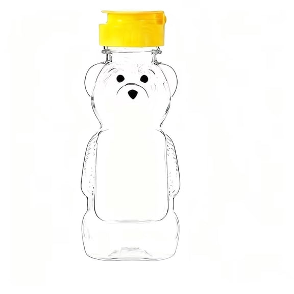 240ml Bear-Shaped Honeys Jar Juices and Milk Beverage Bottle FlipTop Honeys Jar Reusable Bottle