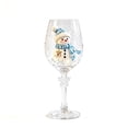 thumbnail image 1 of 240ml Christmas Wine Glass, Stemmed Goblet with Winter Snowflake Design for Red or White Wine, Holiday Dinners and Parties, 1 of 6