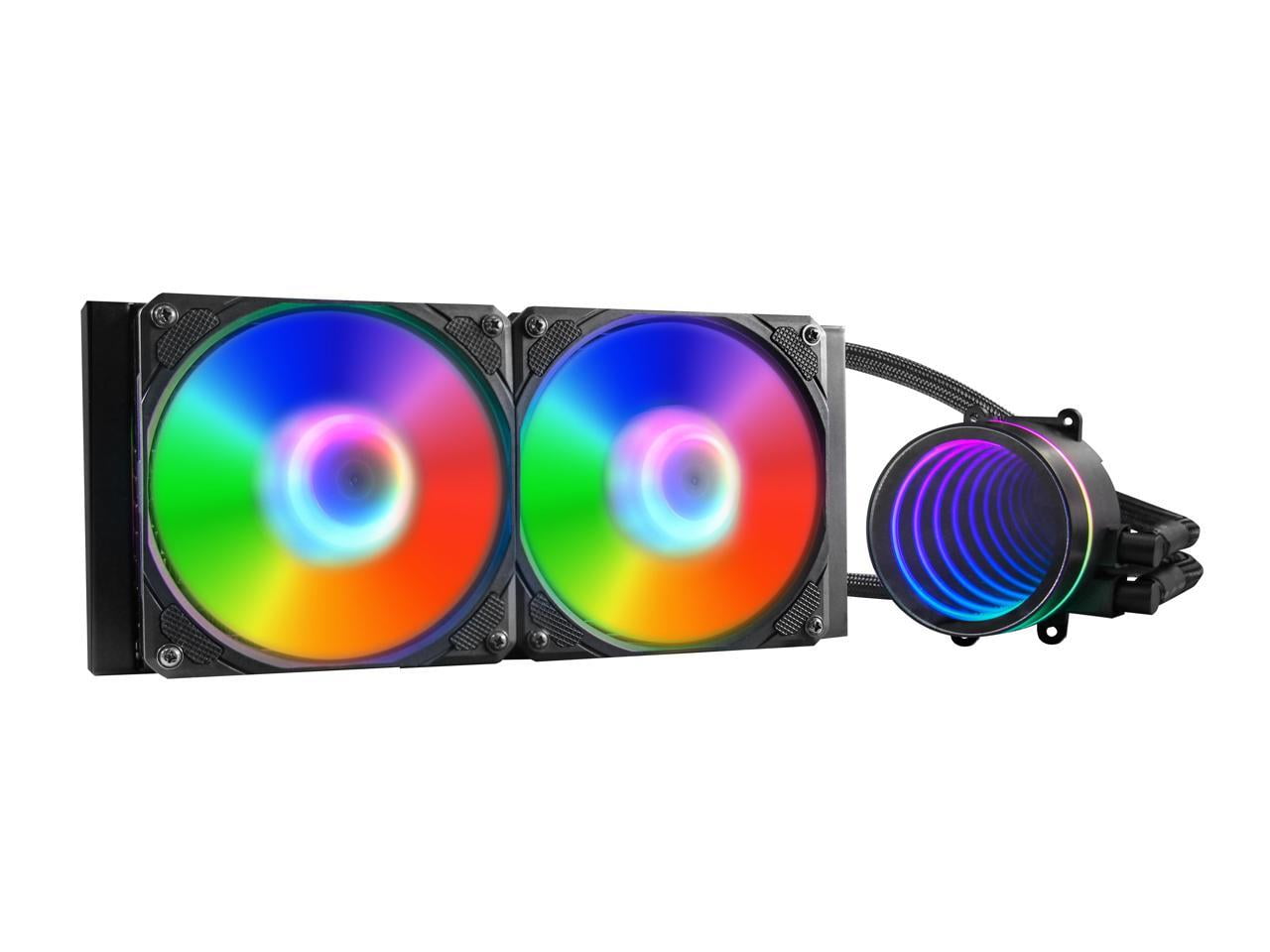 240mm AIO CPU Cooler with Addressable RGB PWM CPU Fan and Radiator Liquid Cooling for Intel & AMD, Infinite Mirror Pump, Easy Installation Compatibility with LGA 1700/1200/115X AMD AM5/AM4
