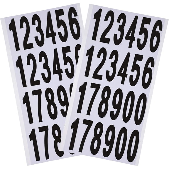 240pcs 10 Sheets Self Adhesive Vinyl Numbers Stickers Waterproof Reflective Mailbox Numbers Decals for Window Door Address Business and Mailbox Signs, Indoor or Outdoor (3 Inch,Black on White)