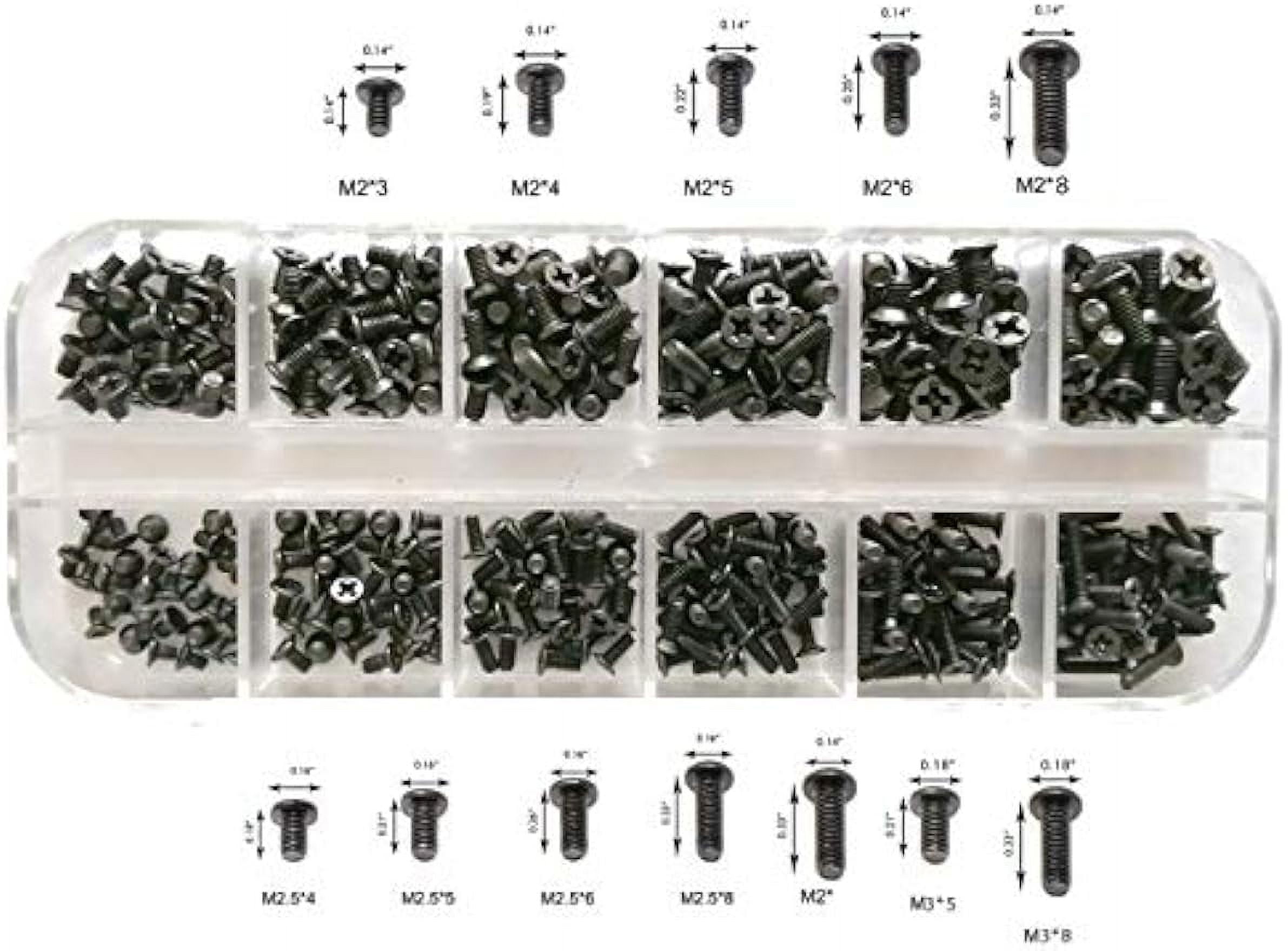 240pcs 12 Sizes Laptop Screws Kit, Notebook Computer Replacement Screws