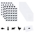 thumbnail image 1 of 240pcs 4 Styles Black Meal Stickers 1 Inch with 60pcs Table Place Card Food Choice Sticker Set Cow/Chicken/Fish/Carrot Wedding Meal Sticker, 1 of 6