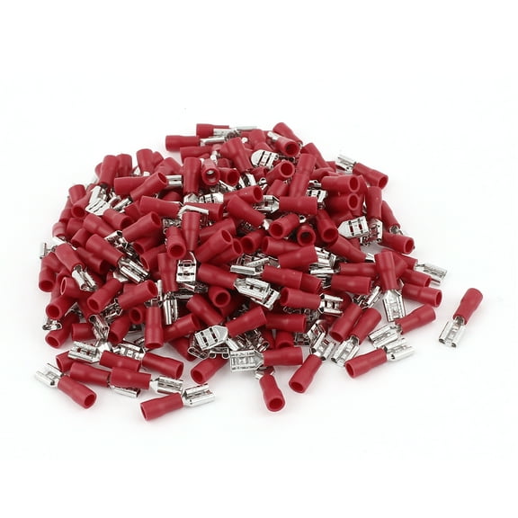 Unique Bargains 240Pcs 125-187 Wire Female Spade Insulated Terminal Connector Red