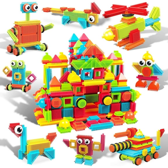 240pcs Hedgehog Interlocking Building Shape 3D Blocks, STEAM Educational, Creative, Fun Construction Playset, Sensory Toy Gift for Preschool and Kindergarten Kids, Ages 3