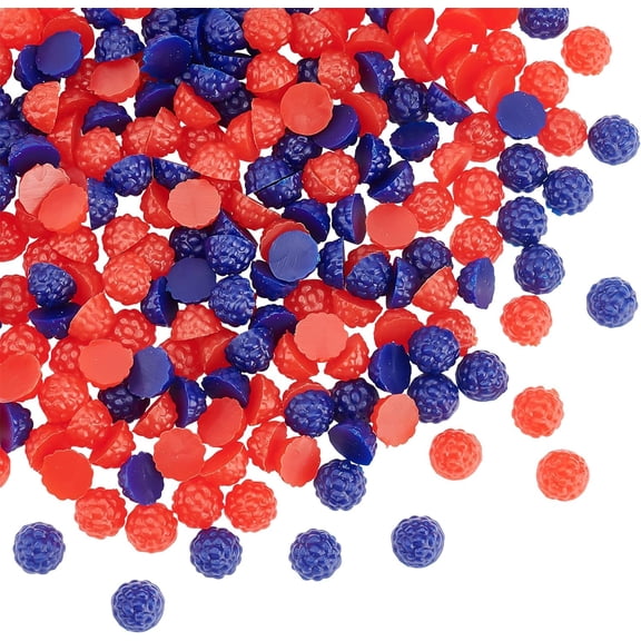 240pcs Raspberry Cabochons Artificial Raspberry Simulation Decorations Plastic Fruit Artificial Ornament for DIY Making