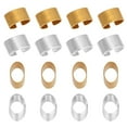 thumbnail image 1 of 240pcs Rectangle Slide Charms Leather Rope Clips Large Hole Slider Loose Beads Wristband Locking Clips 6.5x4mm ID Jewelry Connector for Bracelets Necklace Jewelry Making Silver/Gold DIY, 1 of 5