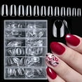 240pcs Short Oval Nail Tips Extra Short Oval Round Soft Gel x Nail Tips