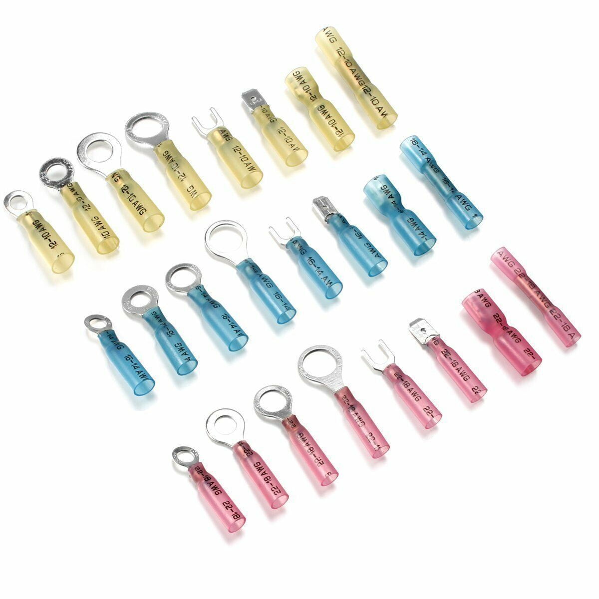 240pcs Waterproof  Wire Connectors Heat Shrink Marine Automotive Terminals USA
