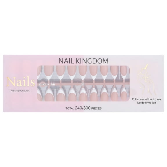 240x/Box French Tip False Nails Long Press On Nails Artificial Nails Full Cover on Nails Manicures Supplie