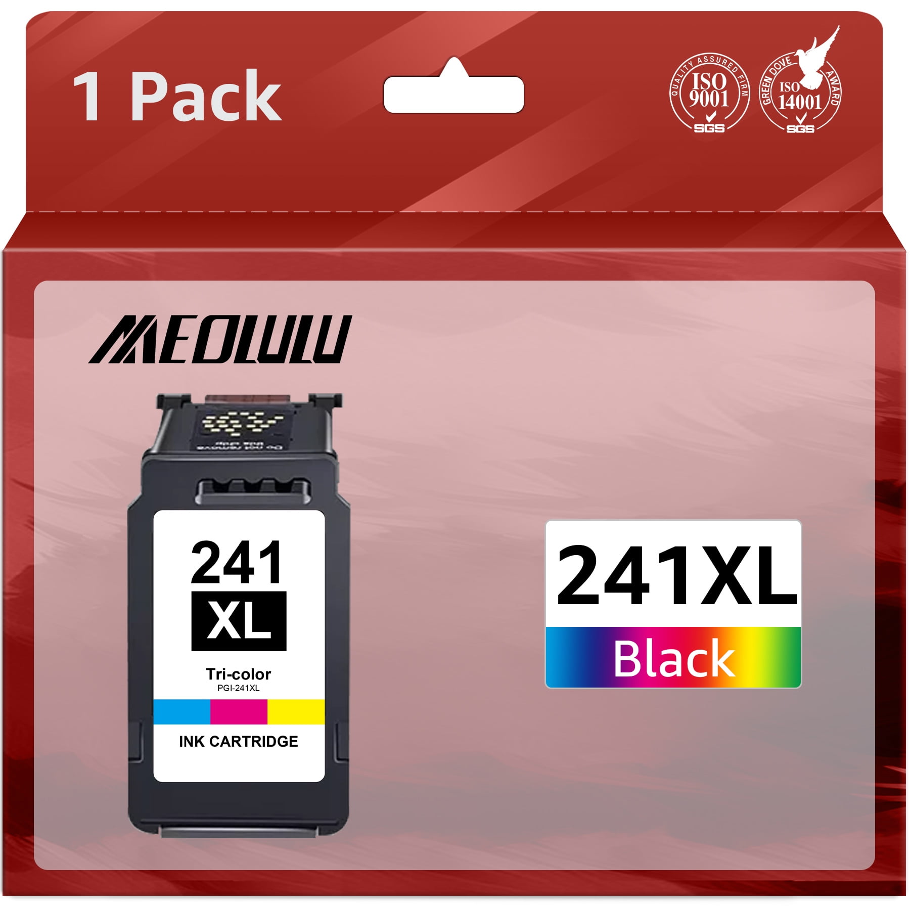 241 XL Color Ink Cartridge Replacement for Canon Ink 241 CL-241 for Pixma MG3620 TS5120 MG3600 MX532 MG3520 MG2120 MG3120 MG3220 MX452 MX472 Printer （ 1 Pack ）