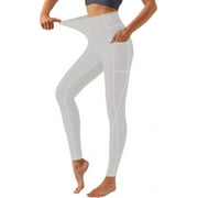Funidos Women's High Waisted Yoga Pants with X-Band Side Pockets Tummy Control Workout Leggings for gym running