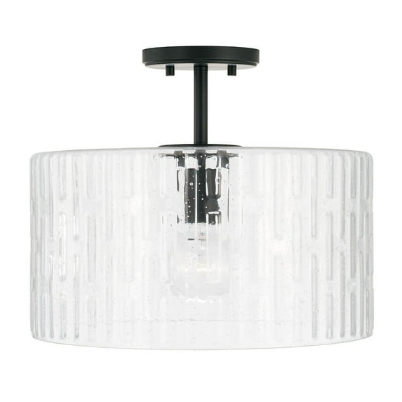 1 Light Semi-Flush Mount-Matte Black Finish Capital Lighting 241311Mb