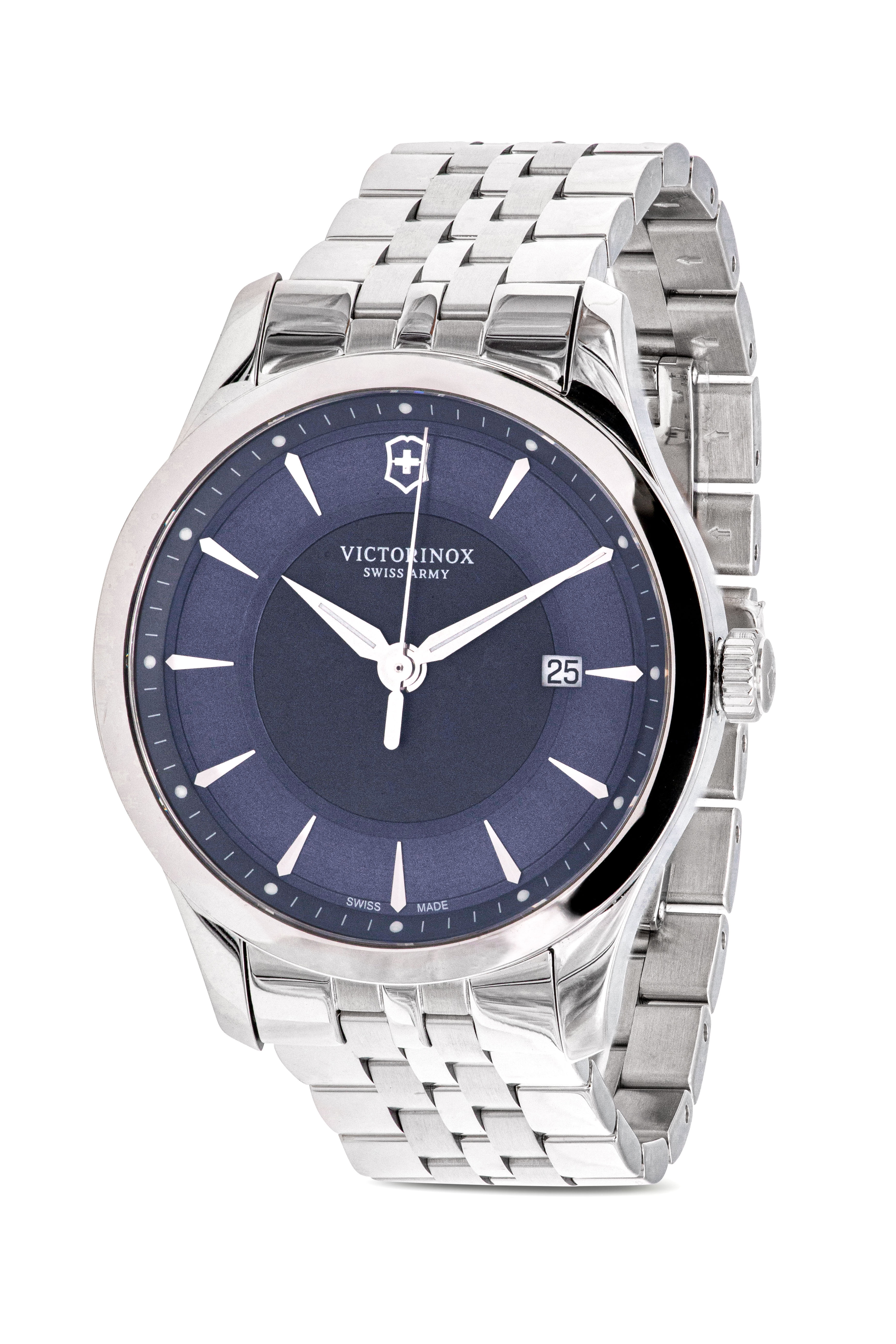 tia♡ 241802 Alliance Men's Watch Silver 40mm Blue Dial - Walmart.com