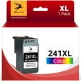 thumbnail image 1 of 241XL Ink Replacement for Canon CL 241 Ink for Pixma MG3620 TS5120 MG2120 MG3520 MX452 MX512 MX532 MX472 (1 Tri-Color ), 1 of 6