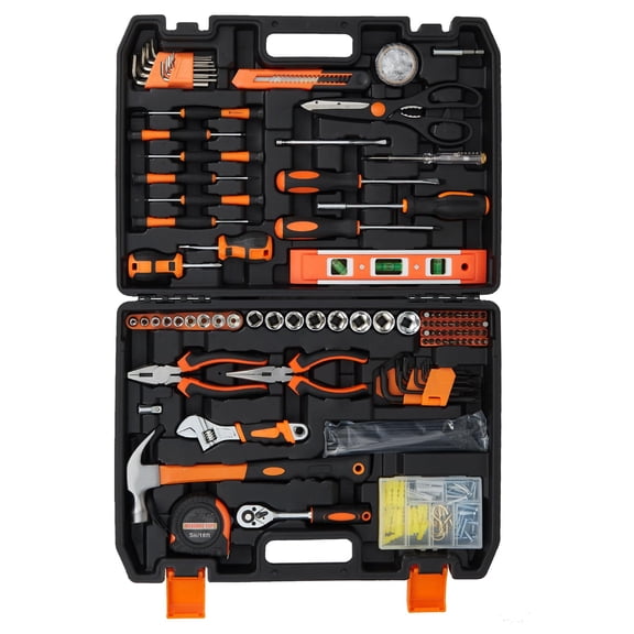 242 Piece Tool Set with Toolbox Storage Case, Household Hand Tools Kit for Home Repair, Maintenance, DIY, Apartment, Dorm & Garage, Complete All Purpose Basic Toolkit