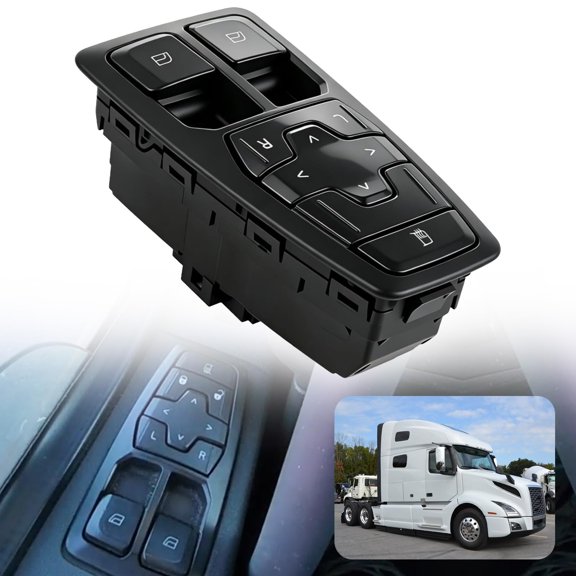 24201770 Window Control Switch Mirror & Heated Mirror Control 18 Pin Compatible with Compatible with 2018-2024 Volvo VNL GEN3 760 860 VNR GEN3, Replaces OE 24121822 24533444 23024869