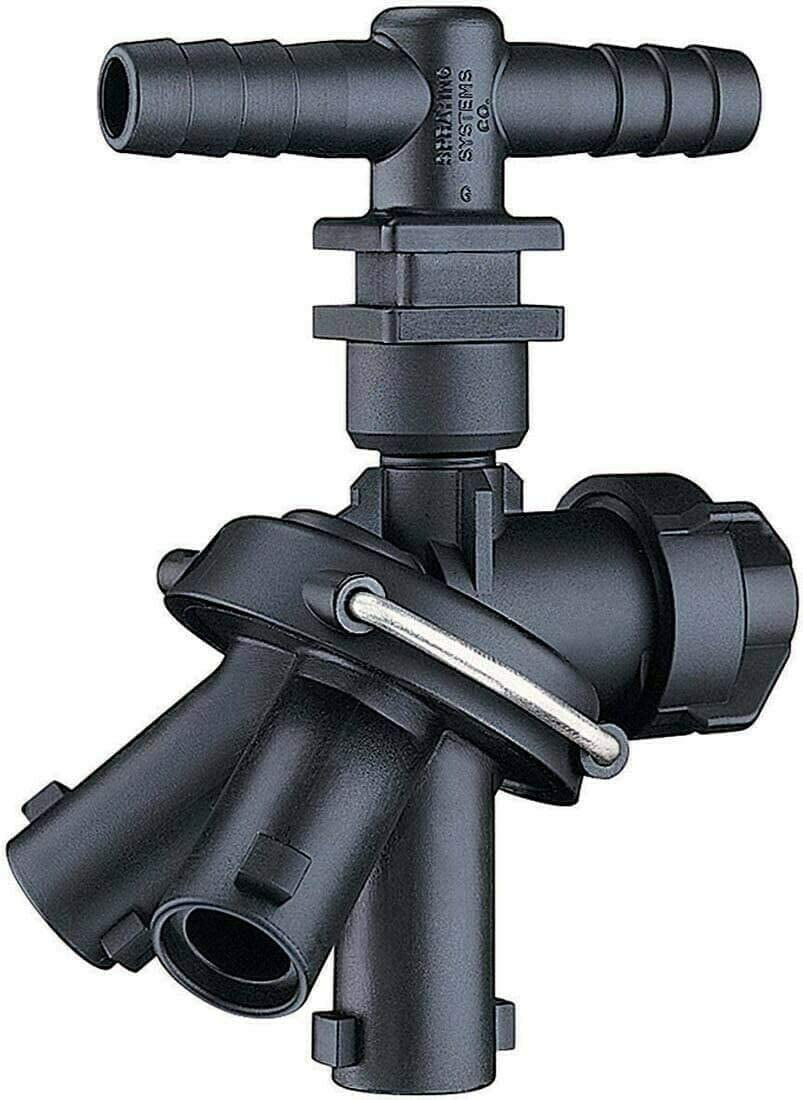 24230A-2-540-NYB TeeJet 3 Outlet Nozzle Body Double Hose Shank 1/2"