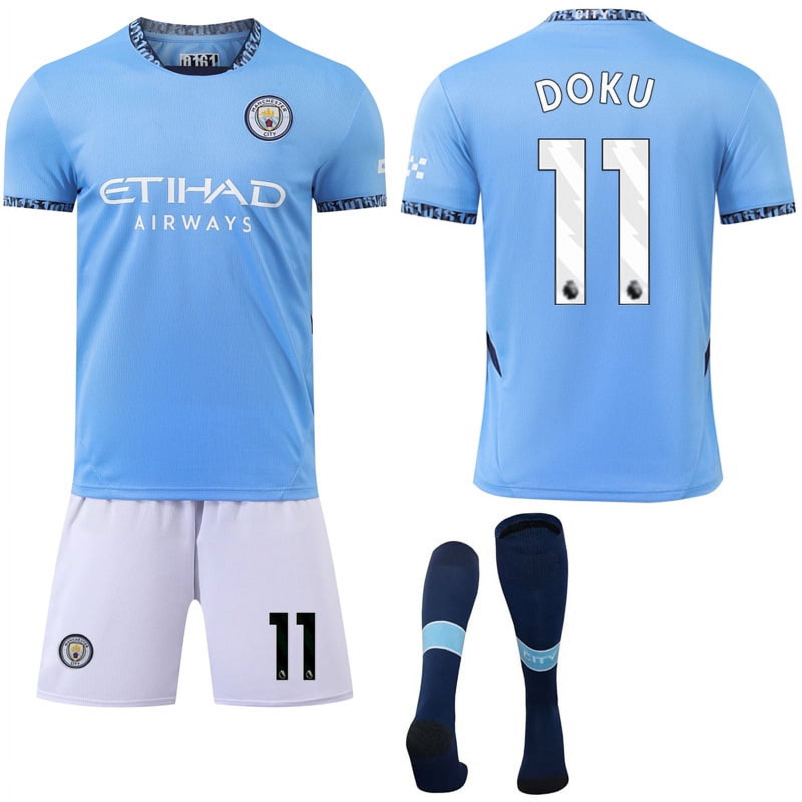 2425 Manchester City home jersey football uniform children's jersey set