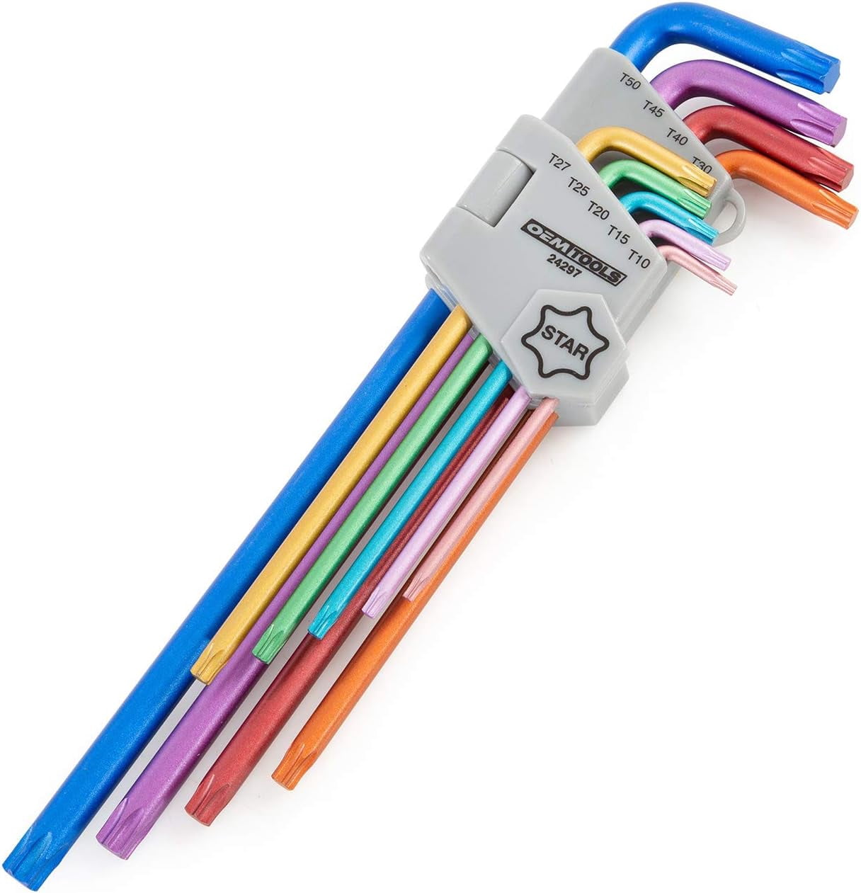 24299 Professional Color Coded Extra Long Star And Hex Key Set 27 24299 Professional Color Coded Extra Long Star And Hex Key Set 27