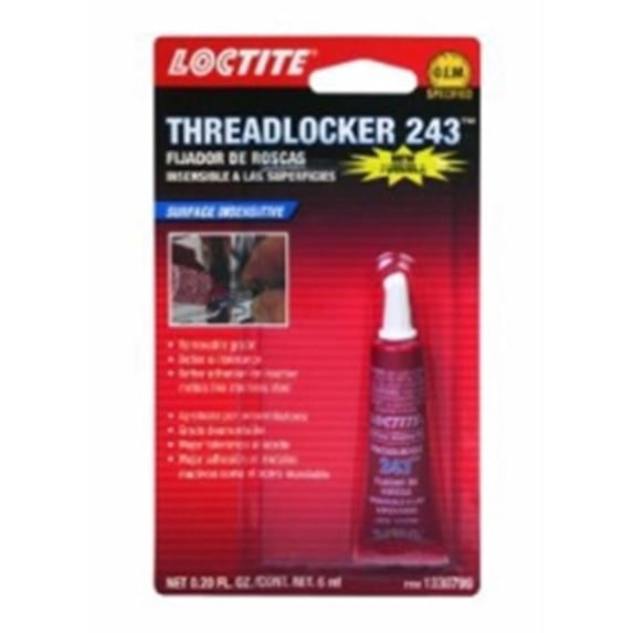 243 Oil Resistant Threadlocker Tube - 6 mil - Blue