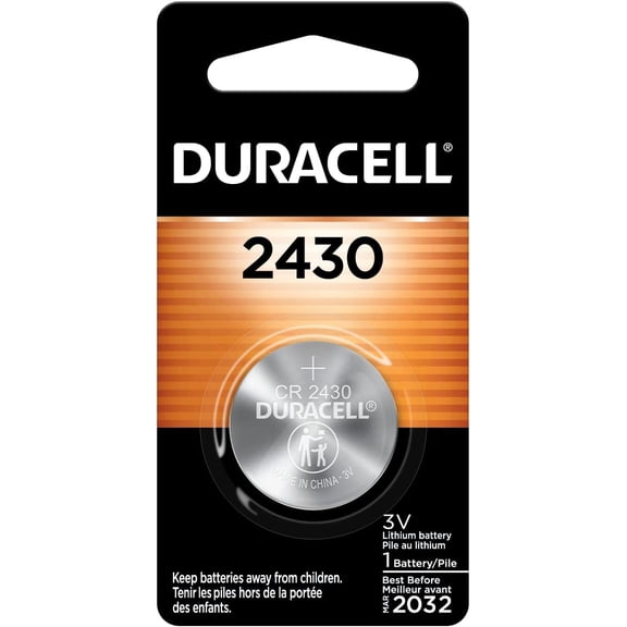 2430 Lithium Battery, 1 Count (Pack of 1) Lithium Coin Battery for Watch Battery, Key Fob, Car Remote, and other devices, CR2430 Lithium 3 Volt (3V) Cell