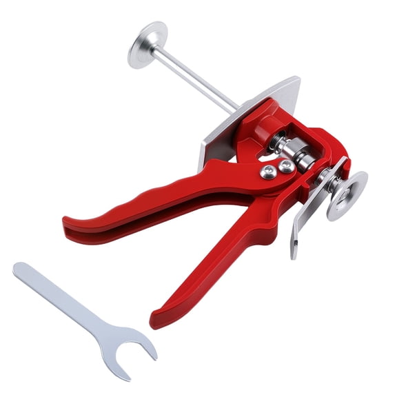 24300 Brake Caliper Compression Tool, Red 45# Carbon Steel Disc Brake Pad Spreader for Single/Dual Piston Calipers, Automotive Brake Piston Retractor for Cars and Light Trucks