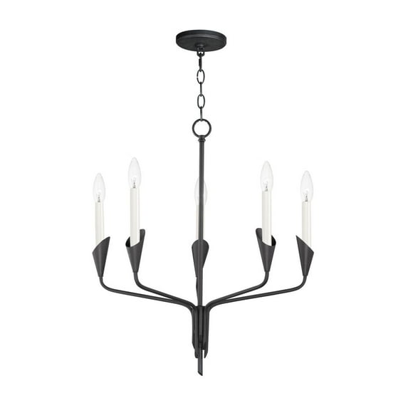 24345BK Maxim Lighting Calyx - 5 Light Chandelier -Traditional Installation