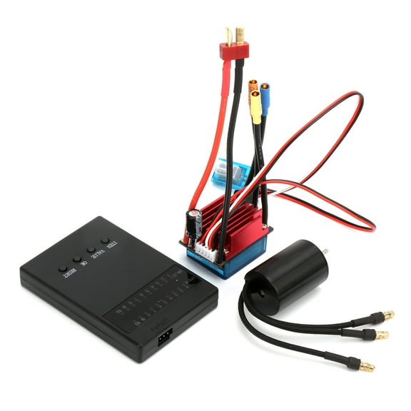 2435 4500KV RC Brushless Motor S35A Brushless ESC Programming Card Set for 1/16 1/18 RC Car
