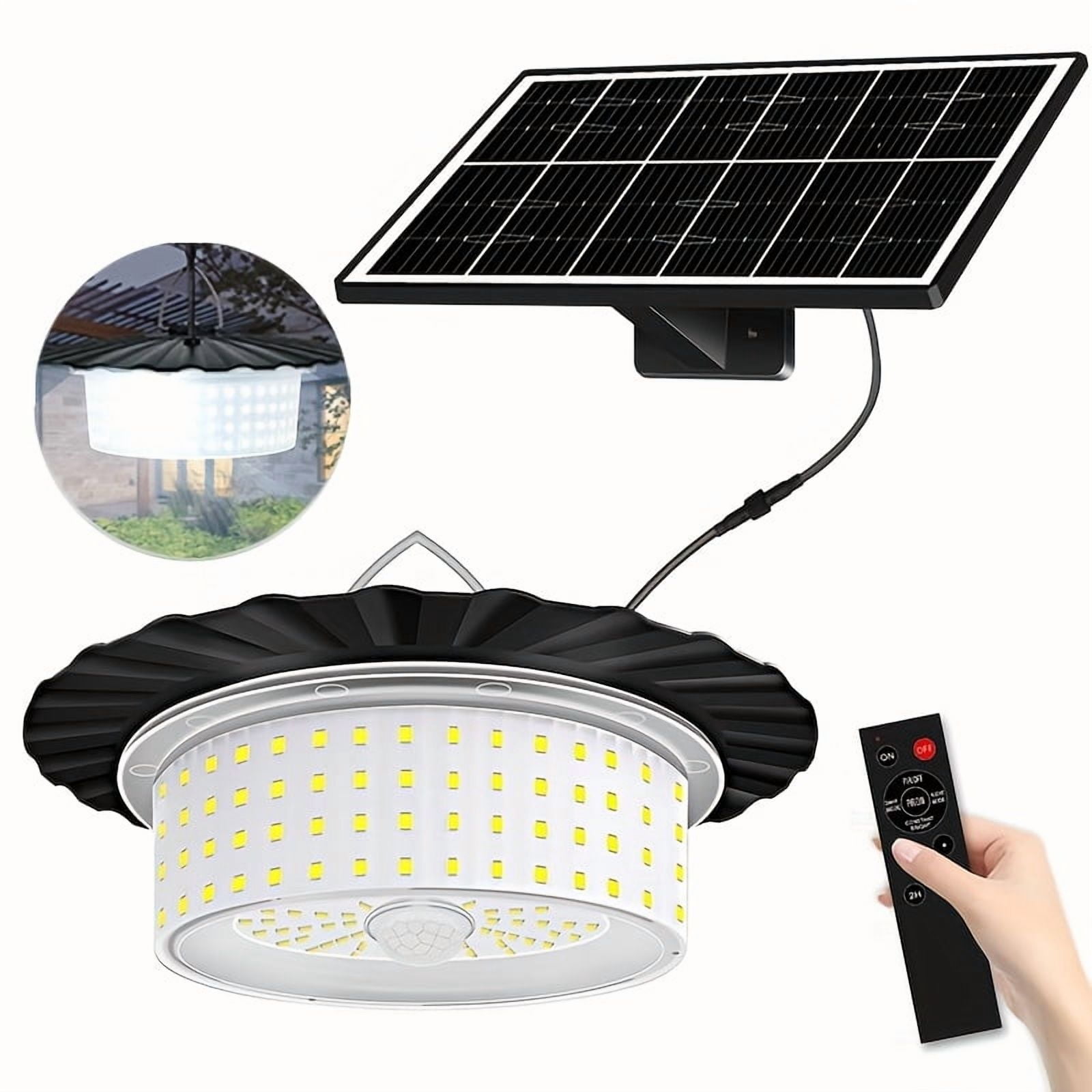 244-LED Outdoor Pendant Light - 360° Security Floodlight with Motion ...