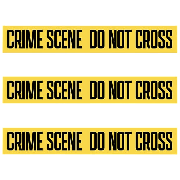 244" x 4 1/2" Bright Yellow Crime Scene Caution Tape Plastic Roll