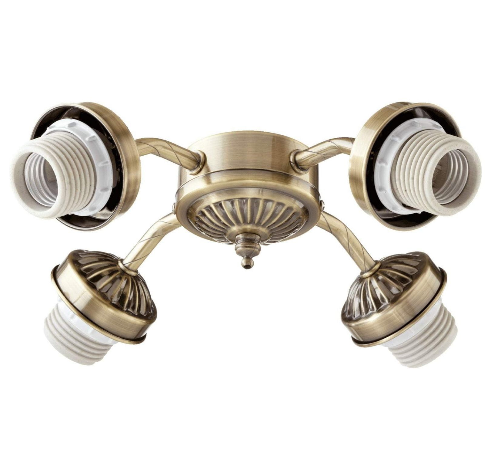 Antique Brass 10" Traditional LED Fan Light Kit