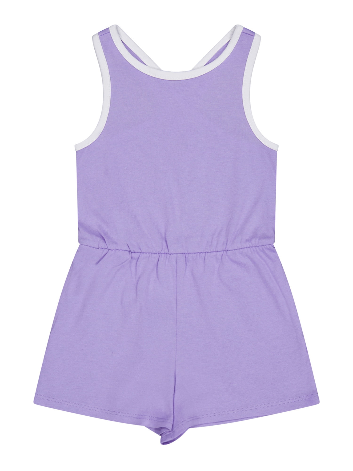 Wonder Nation Girls Cross Back Romper, Sizes 4-18 & Plus