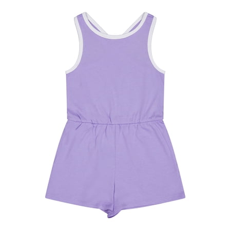 Wonder Nation Girls Cross Back Romper, Sizes 4-18 & Plus
