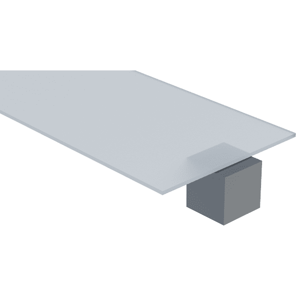 2447 White, Translucent, Acrylic Sheet, 6MM (1/4") Thick, 12" W x 36" L