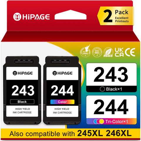 243 244 Ink Cartridges Compatible with Canon Ink 245 and 246 243 and 244 Combo for PG 243 Black for PIXMA MG2522 TS3122 TR4520