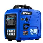 Gewna 2450W Portable Inverter Generator - Gas Powered,Ultra Quiet for RV, Camping, Home Backup,1.6 Gallon Large Fuel Tank Blue
