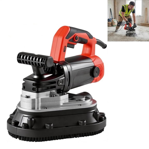 2450W Concrete Floor Wall Sander, 3-Head Design, 6-Speed RPM Adjustment, Full Copper Motor, for Floor, Wall, Metal Grinding NoRod
