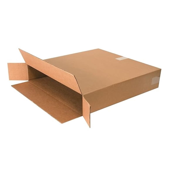 24524FOL Side Loading Corrugated Cardboard Box 24" L x 5" W x 24" H, , for Shipping, Packing and Moving (Pack of 25)