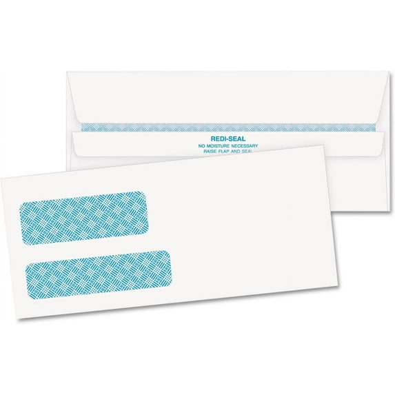 24529 Dbl Window Envelopes, Invoice,No.9, 3-7/8-Inch x8-7/8-Inch, 500/BX,WE