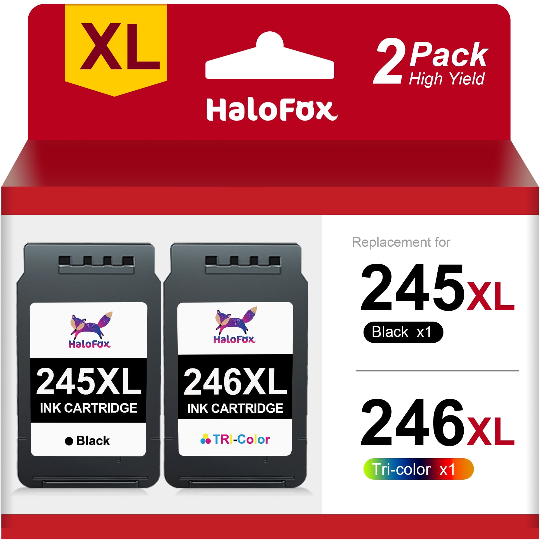 245XL 246XL Ink Cartridges 245 ink for Canon Ink 245 and 246 PG-245XL CL-246XL PG-243 CL-244 Compatible with MG2522 MX490 MX492 MG2520 Printer (2-Pack)